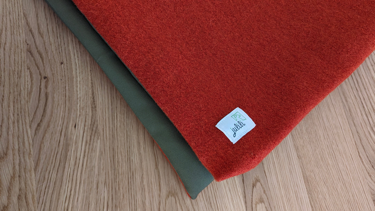 Hundedecke Loden - orange & khaki - Julili