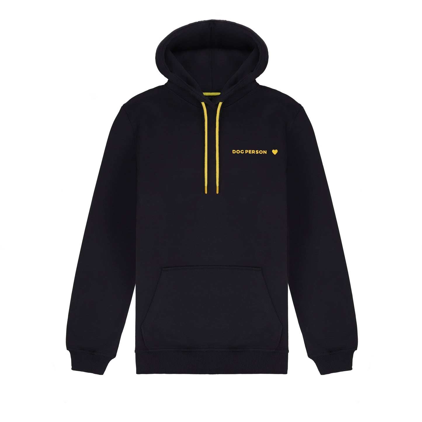 Hoodie Dog Person blue+yellow