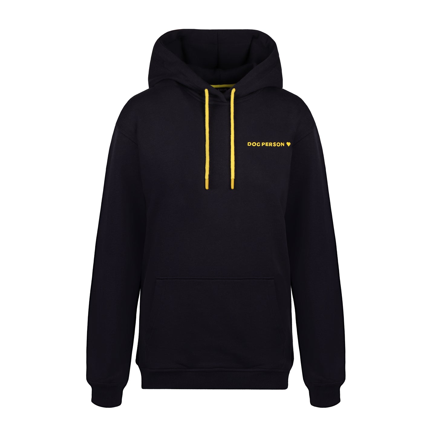 Hoodie Dog Person blue+yellow