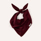 Corduroy Dog Bandana Design Burgundy, Cream