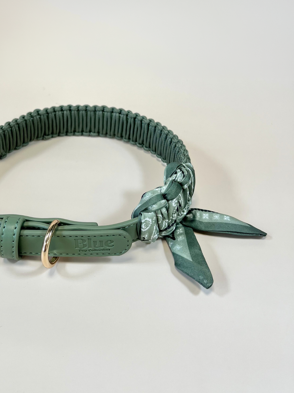 Lichen faux leather bandana necklace