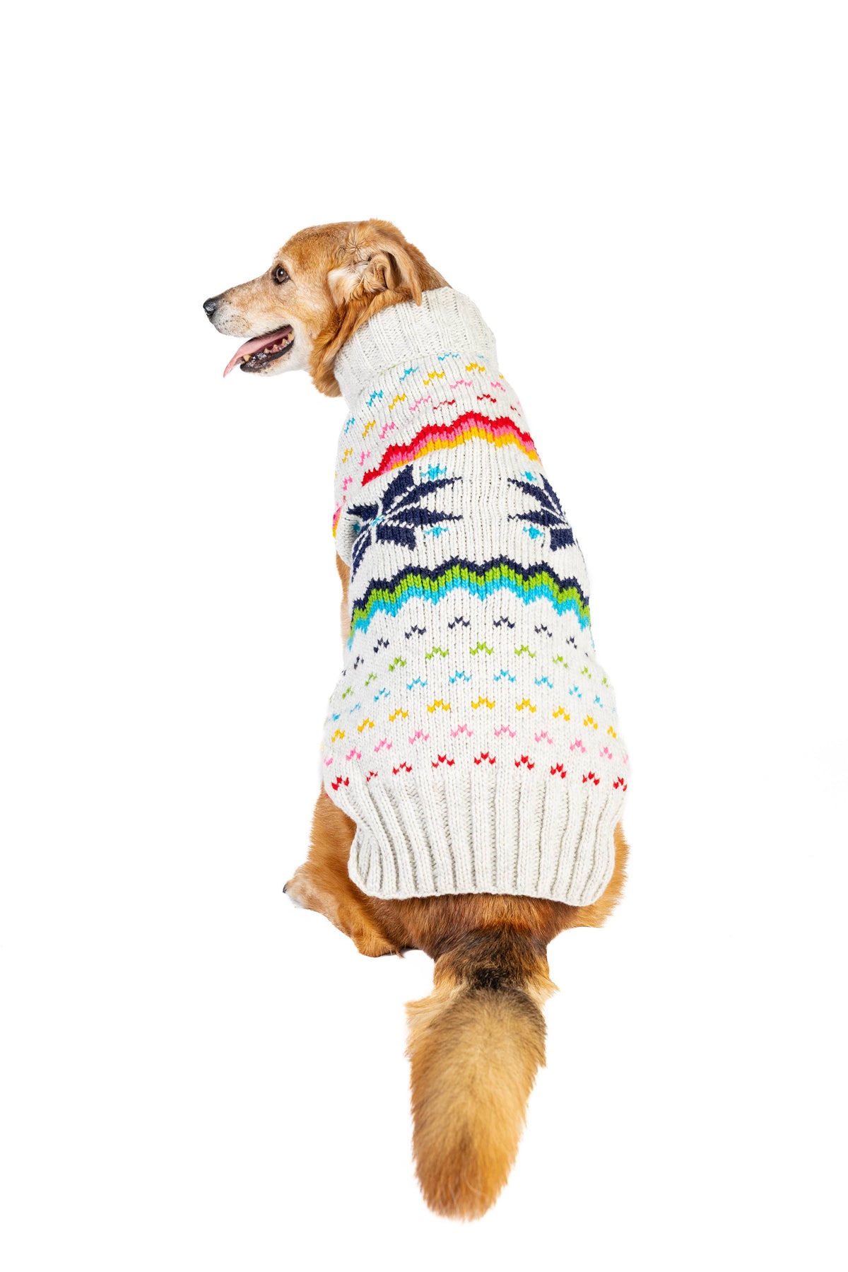 Regenbogen Schneeflocken - Hundepullover