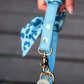 Blue multiposition faux leather bandana holder