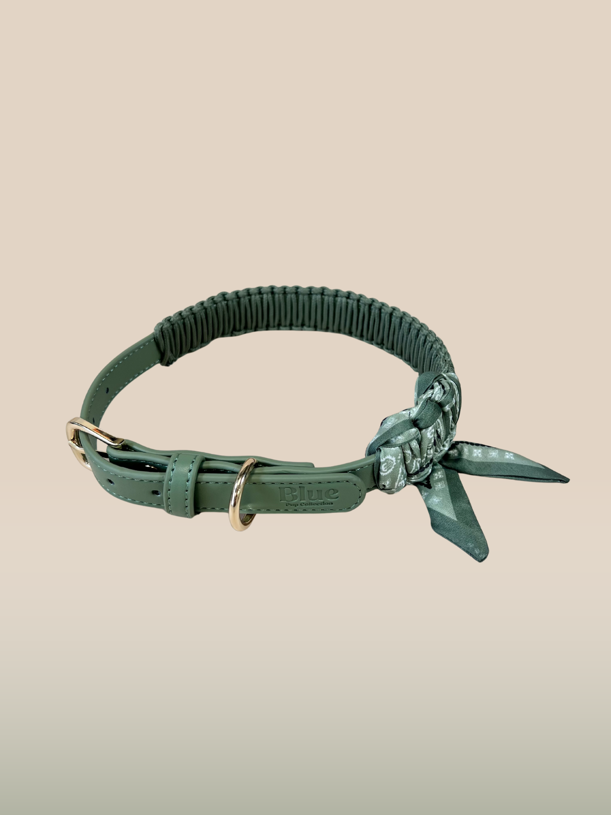 Lichen faux leather bandana necklace