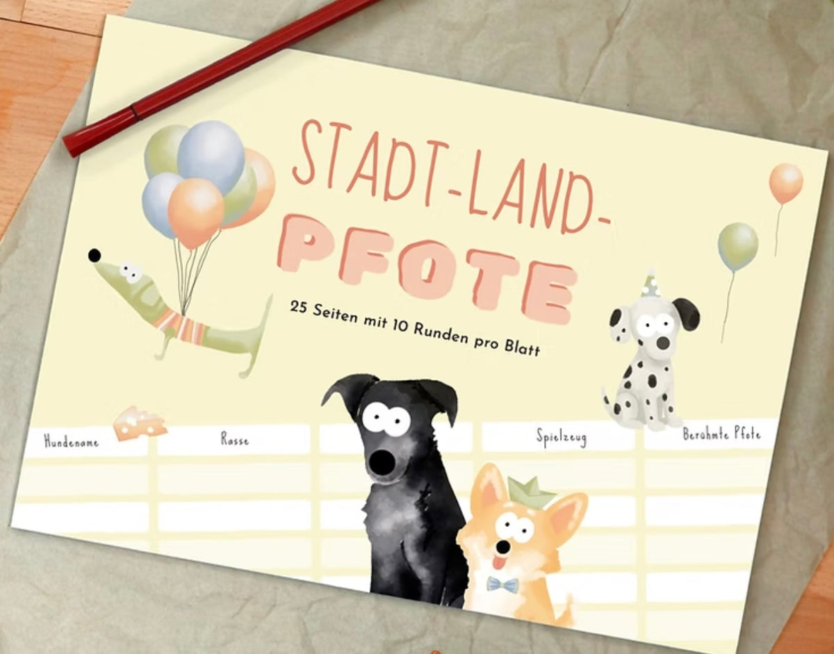 Stadt- Land - Pfote Spiel