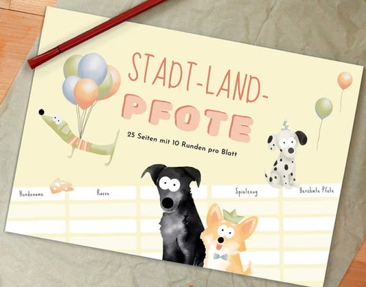 Stadt- Land - Pfote Spiel