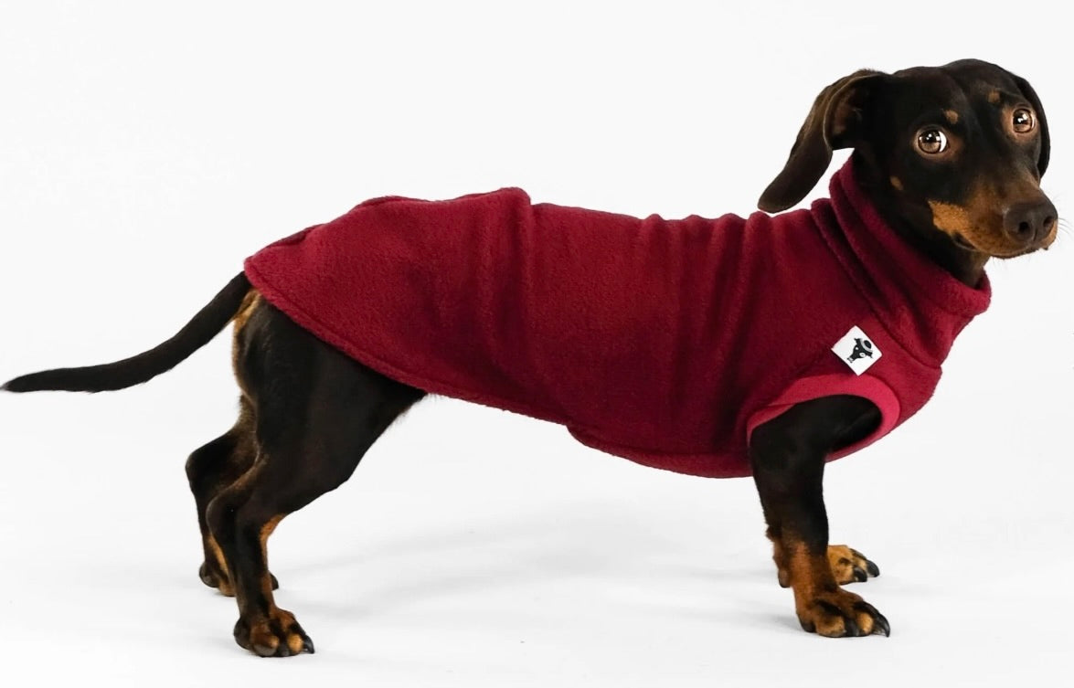 Fleece Shirt Dackel Bordeaux - Karma dog