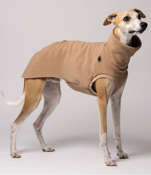 Fleece Shirt Windhund Camel - Karma dog