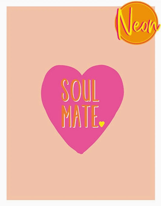 Soulmate | Auricard | Neon Postkarte