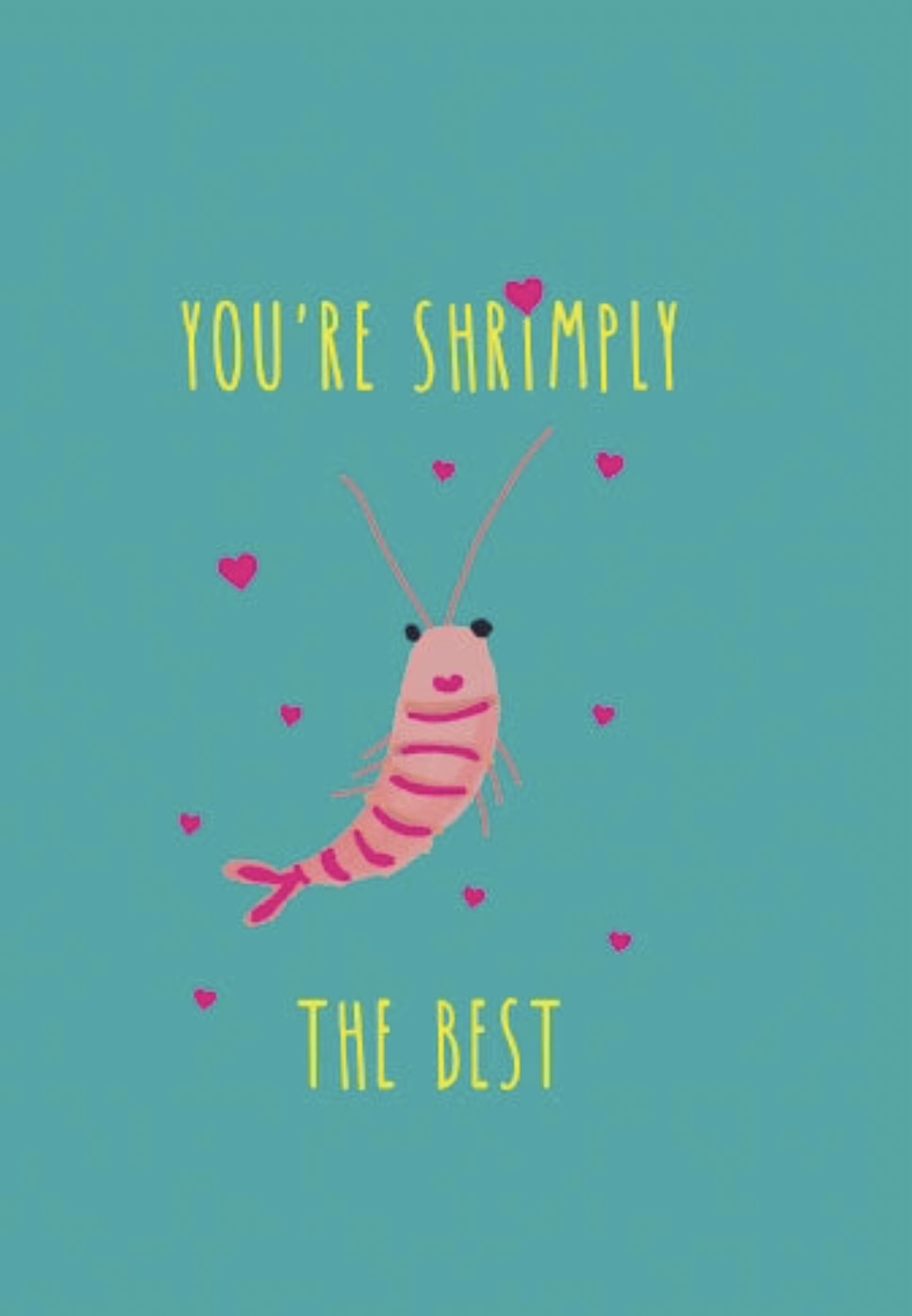 Shrimply The Best | Postkarte | Liebe | Freundschaft