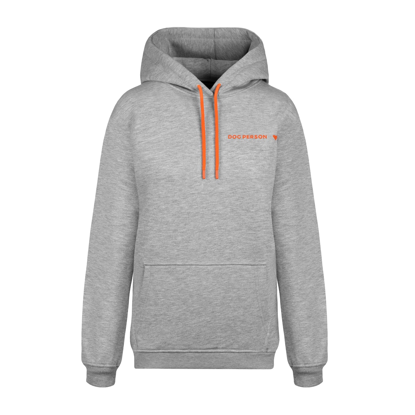 Hoodie Dog Person grey+orange