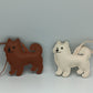 Spitz / Shiba - Leder-Schlüsselanhänger in Hundeform