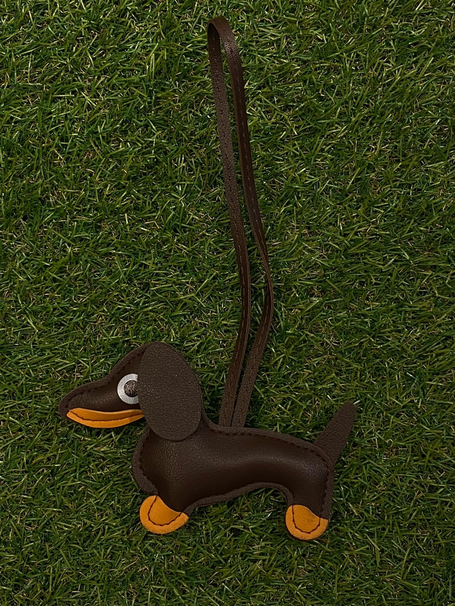 Schlüsselanhänger Dackel aus Leder