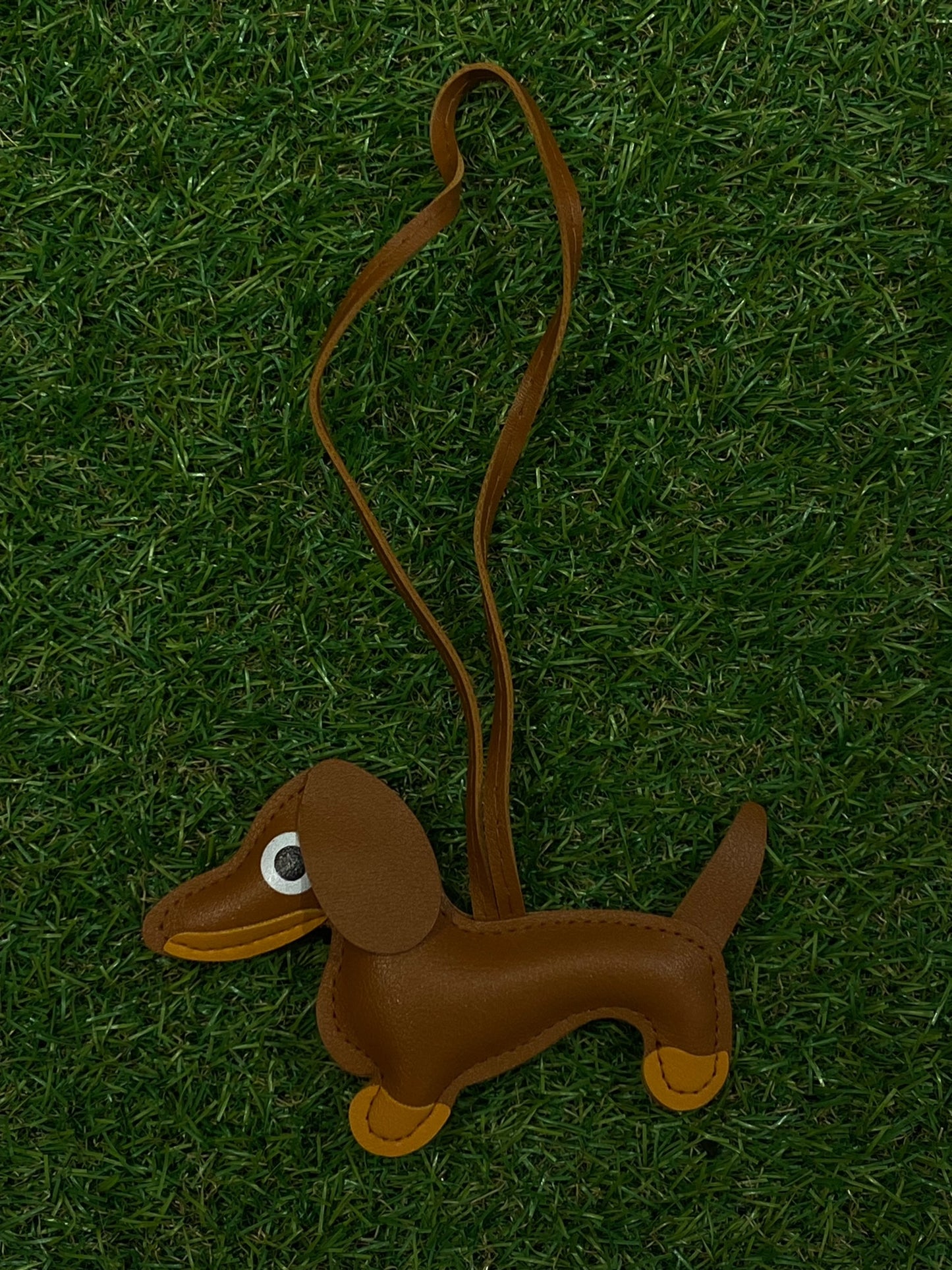 Schlüsselanhänger Dackel aus Leder