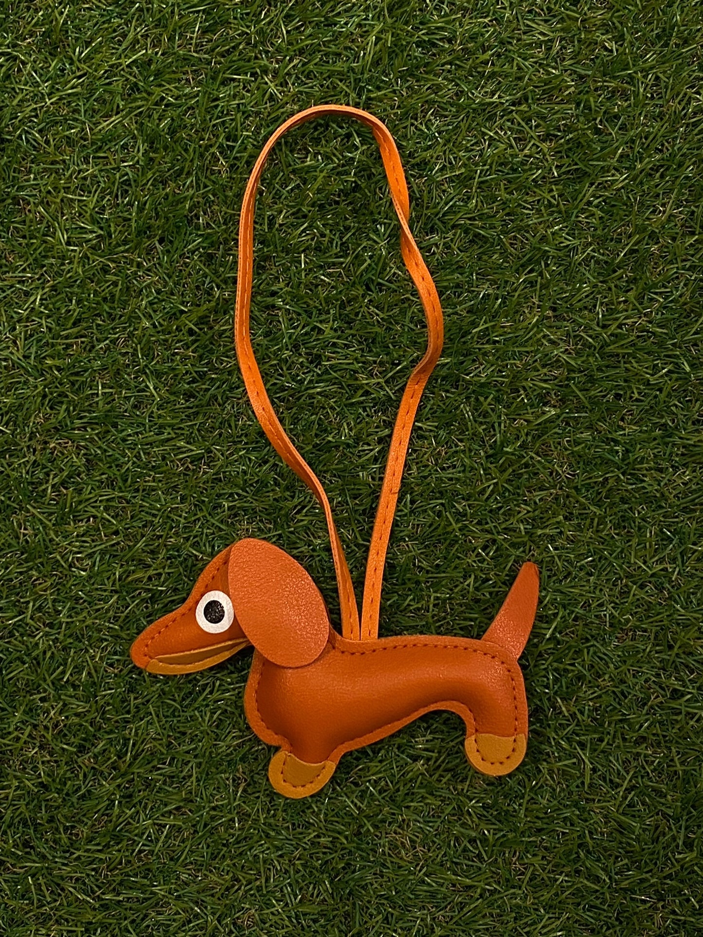 Schlüsselanhänger Dackel aus Leder