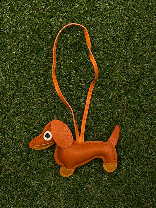 Schlüsselanhänger Dackel aus Leder