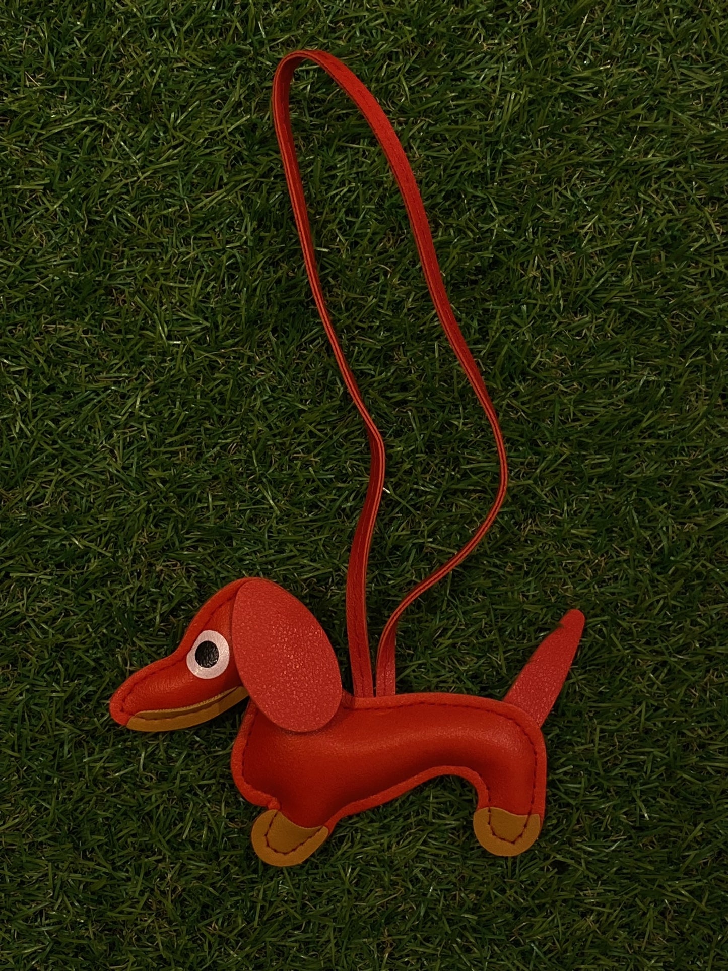 Schlüsselanhänger Dackel aus Leder