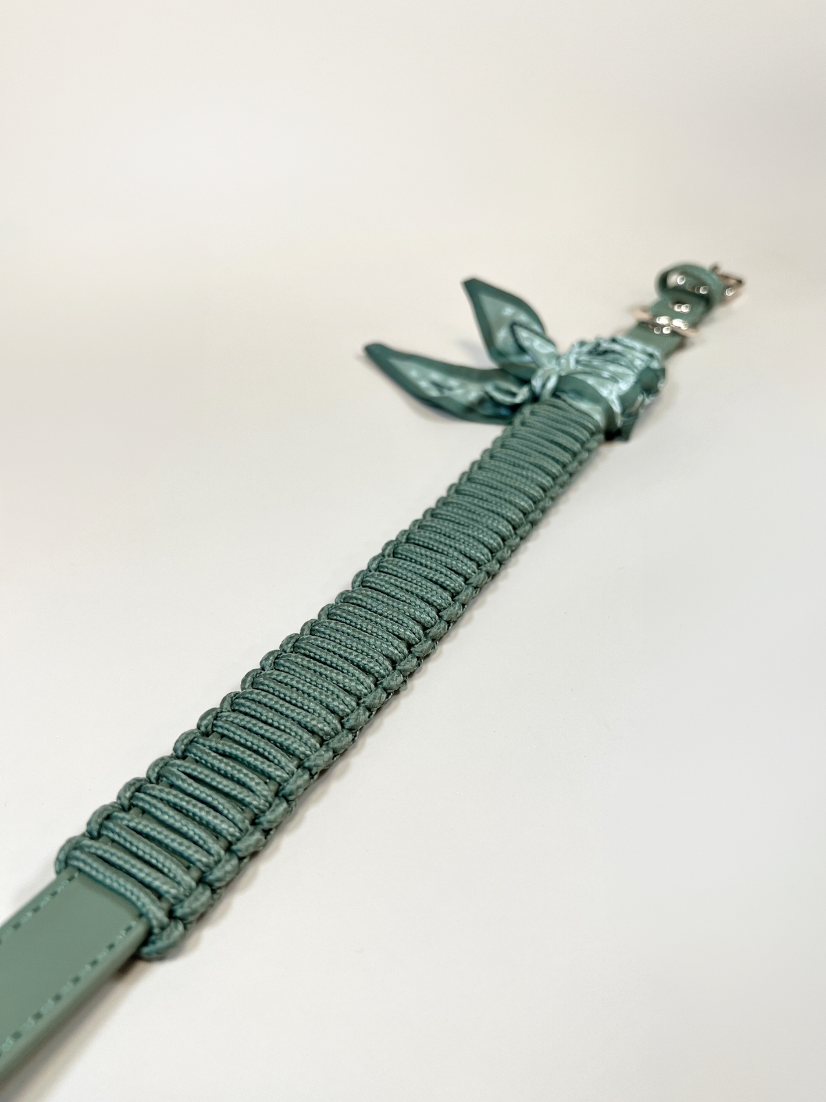 Lichen faux leather bandana necklace