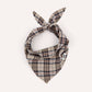 Windsor Tartan Design Dog Bandana, Cream