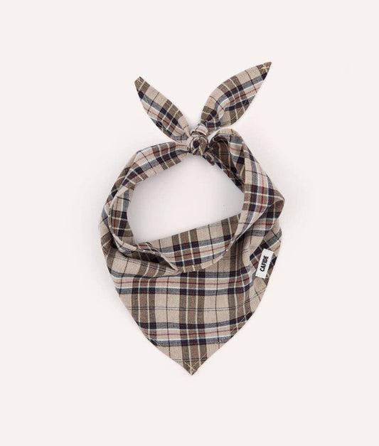 Windsor Tartan Design Dog Bandana, Cream