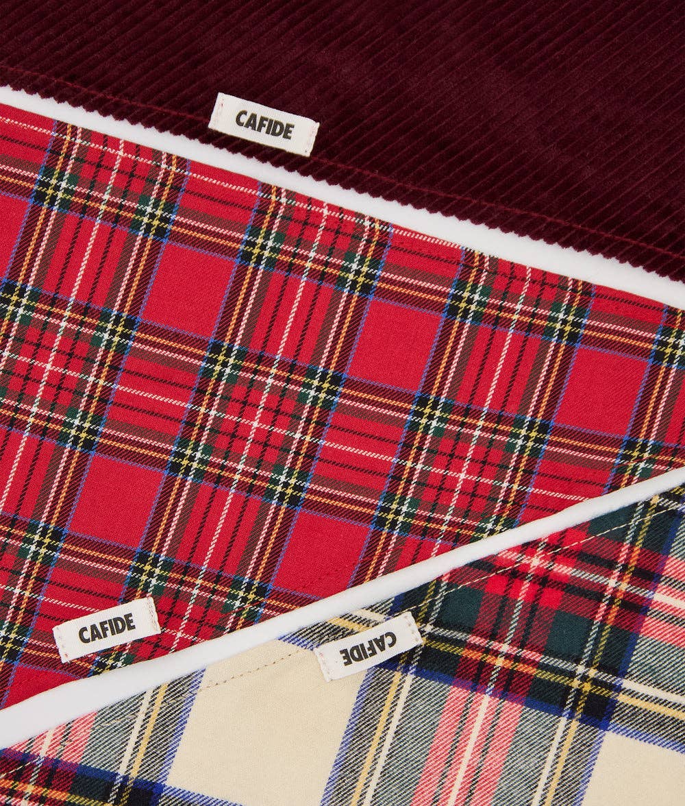 Tartan Design Dog Bandana Dress Stewart, Cream