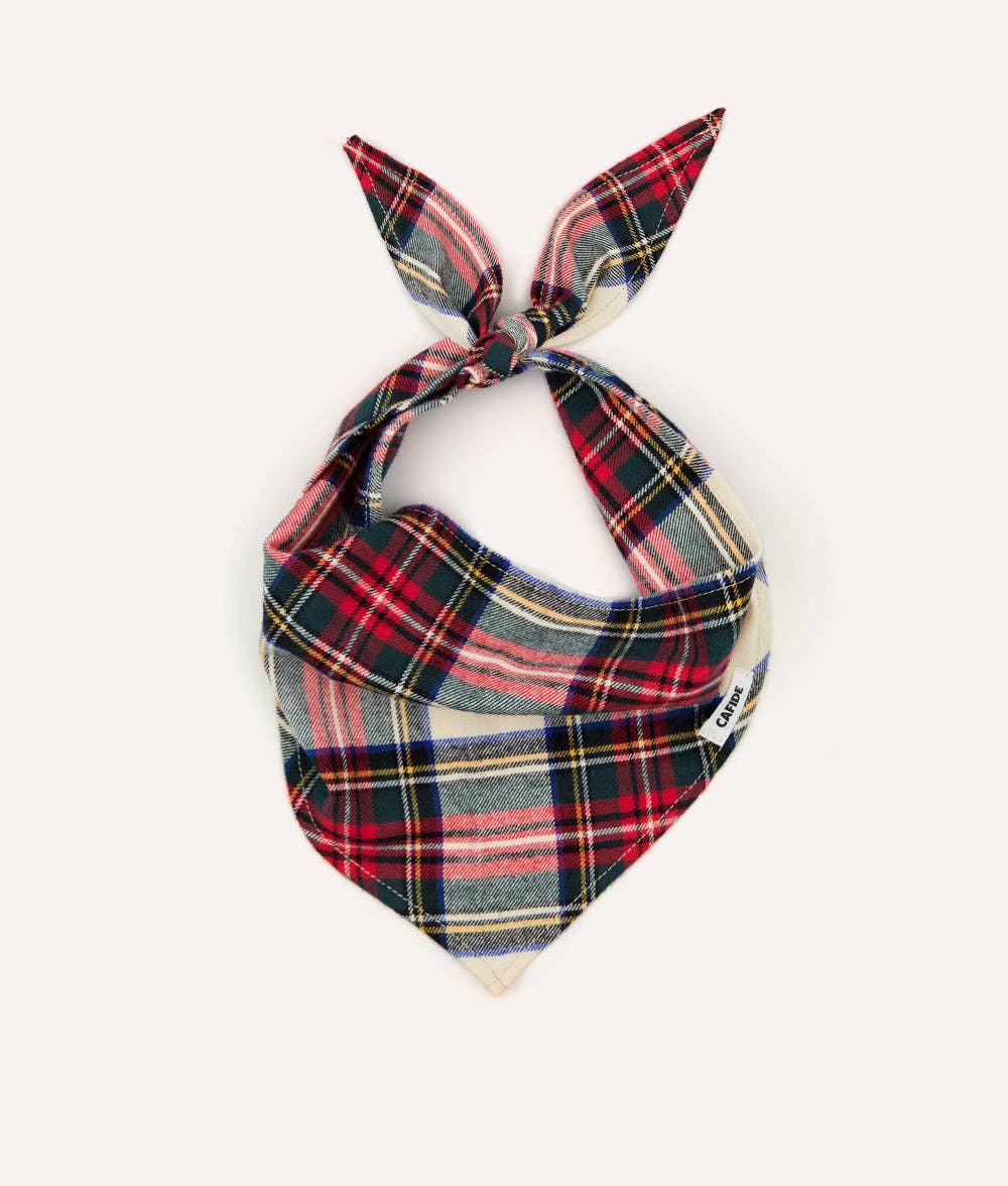 Tartan Design Dog Bandana Dress Stewart, Cream