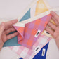 Pink Vichy Design Dog Bandana, Cream