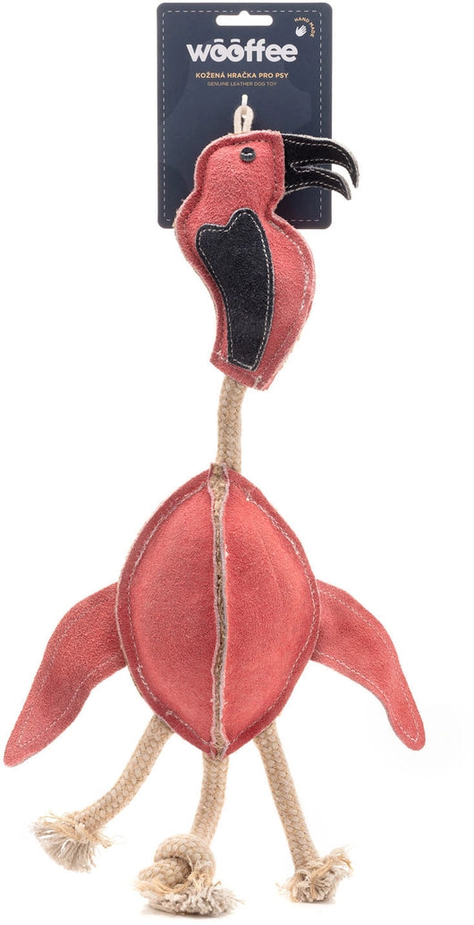 Lederflamingo mit Seil - Wooffee