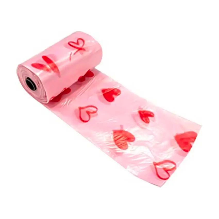 Kotbeutel - 3er Pack (rosa mit Pfoten)