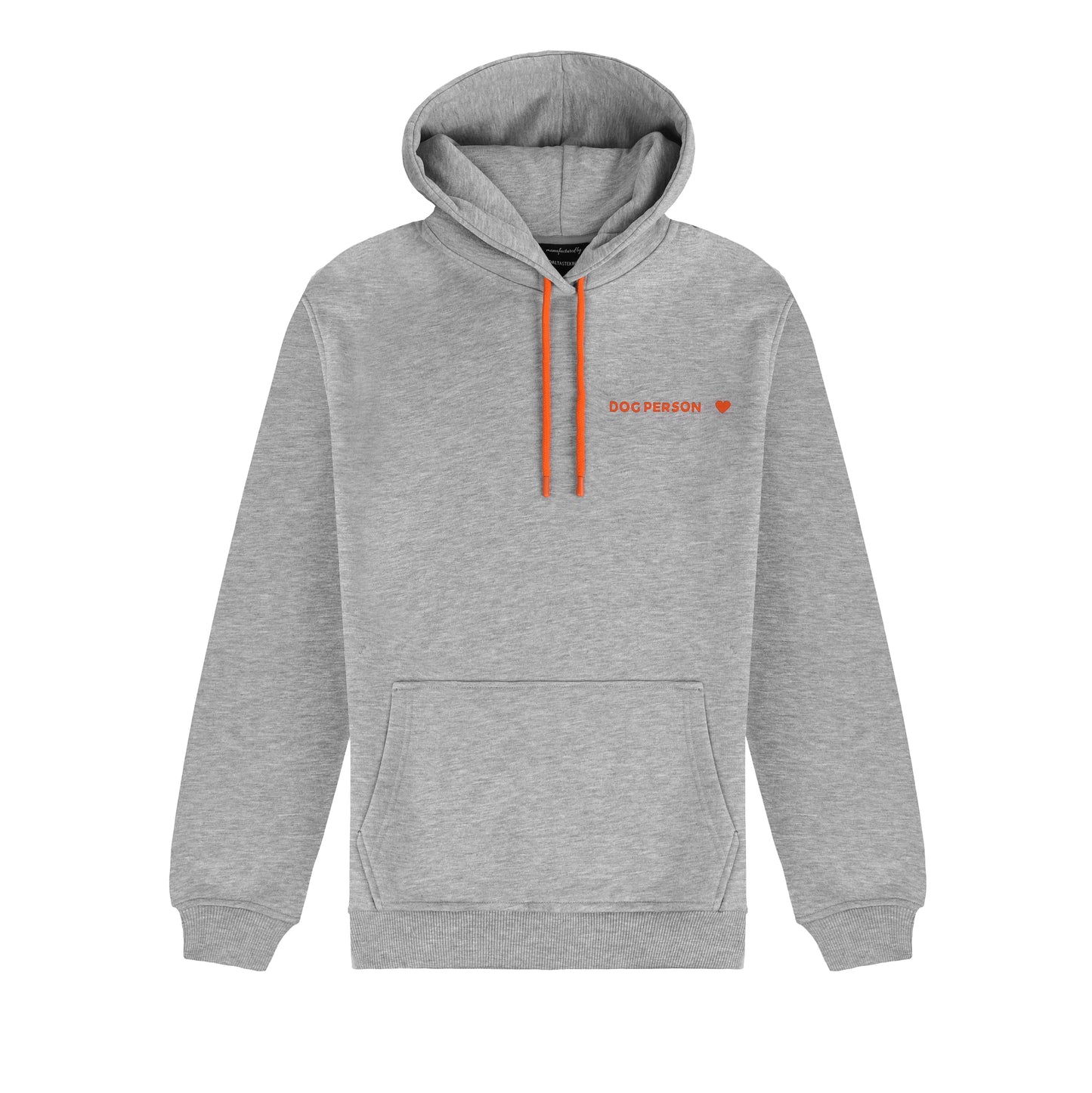 Hoodie Dog Person grey+orange